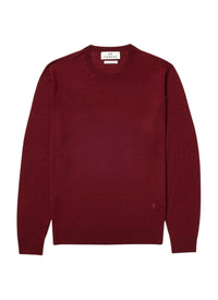 Wool round-neck jumper - Bordeaux