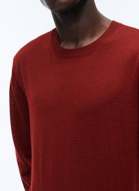 Fine knit wool jumper - Bordeaux