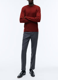 Fine knit wool jumper - Bordeaux