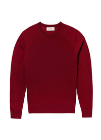 Fine knit wool jumper - Bordeaux