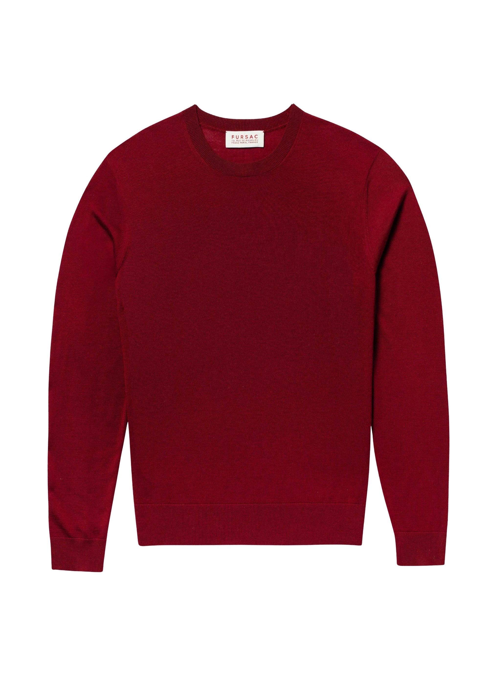 Fine knit wool jumper - Bordeaux