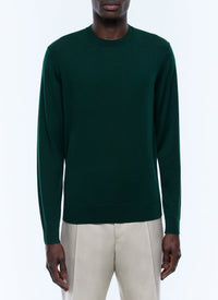 Wool round-neck jumper - Forêt