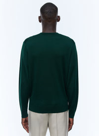 Wool round-neck jumper - Forêt