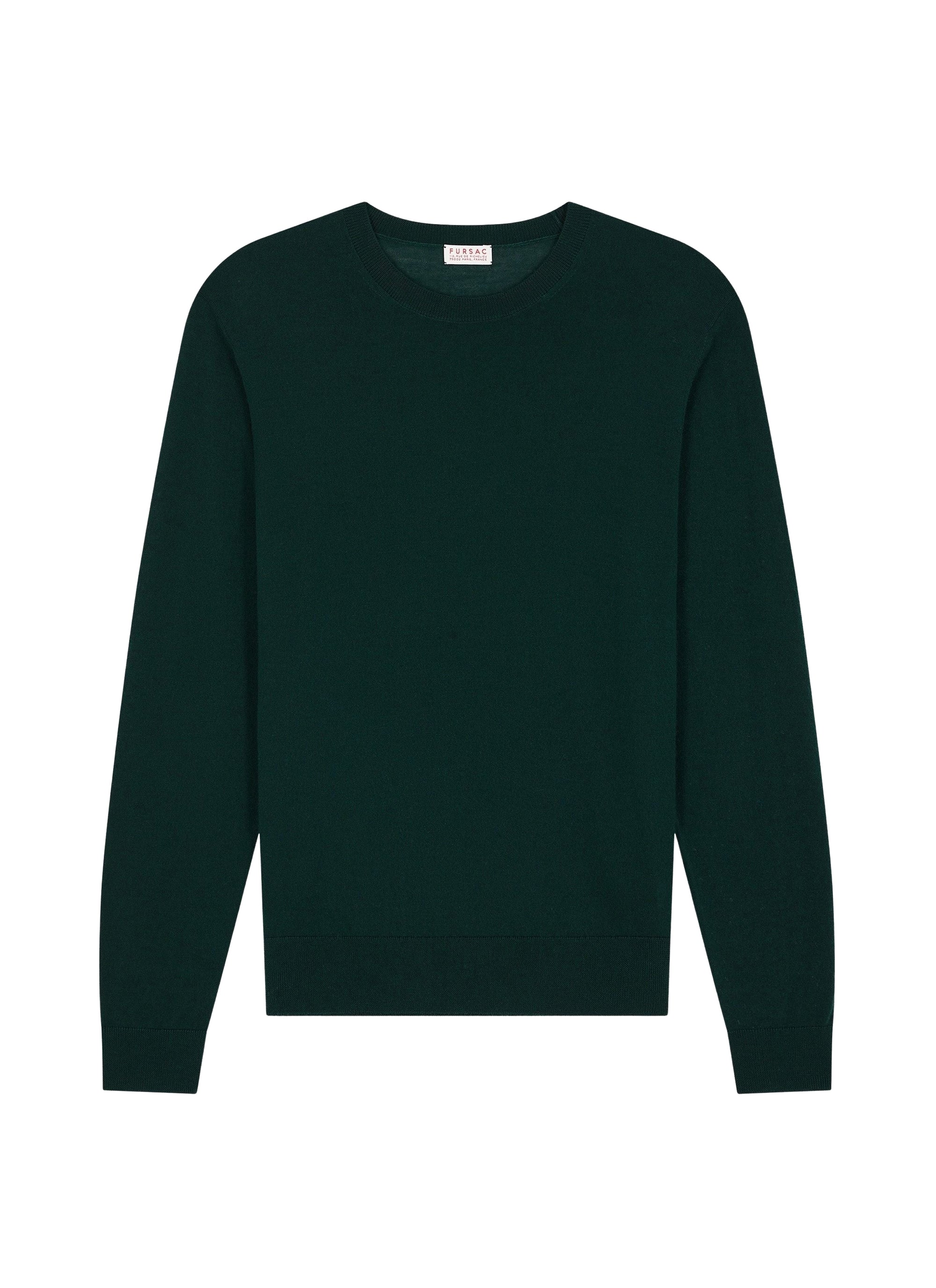 Wool round-neck jumper - Forêt