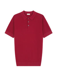 Polo boutonné en coton - Bordeaux