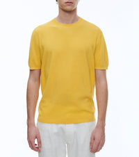 T-shirt en coton mercerisé - Jaune