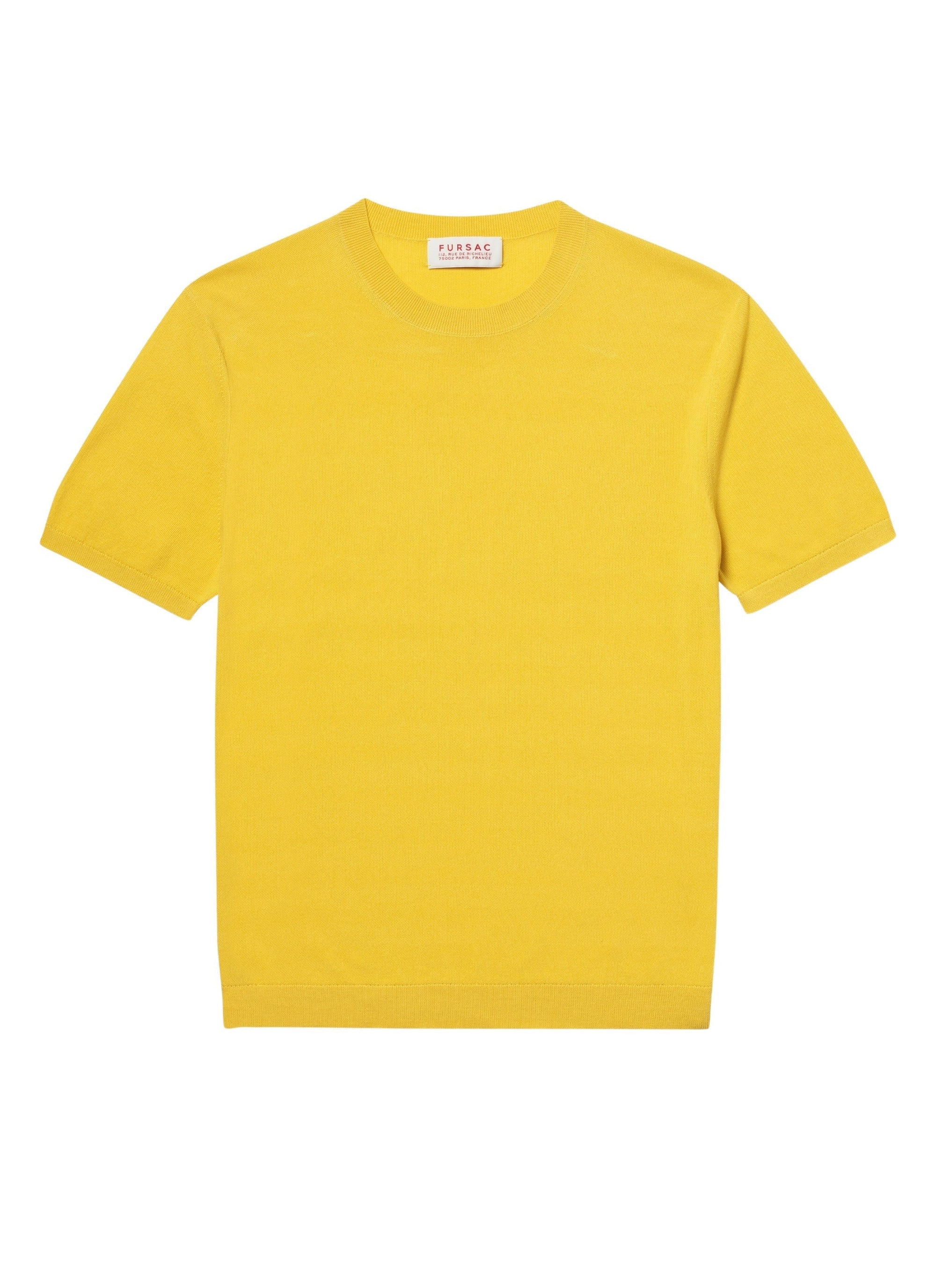 T-shirt en coton mercerisé - Jaune