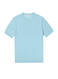 Fine knit T-shirt - Bleu Givre
