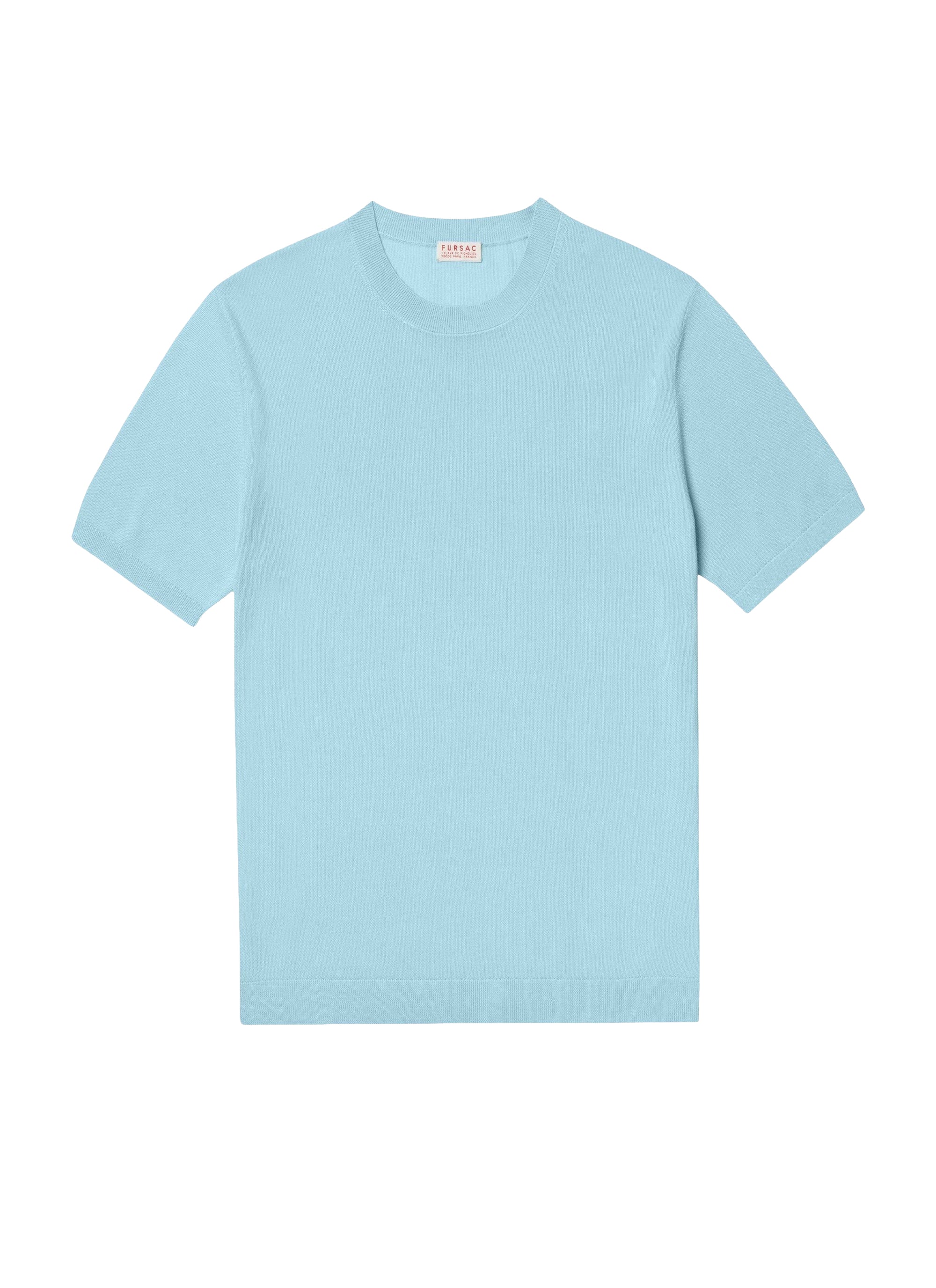 Fine knit T-shirt - Bleu Givre