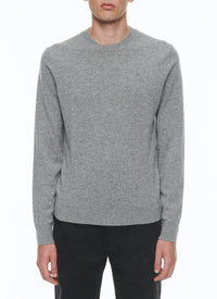 Pull col rond en cachemire - Gris Chiné