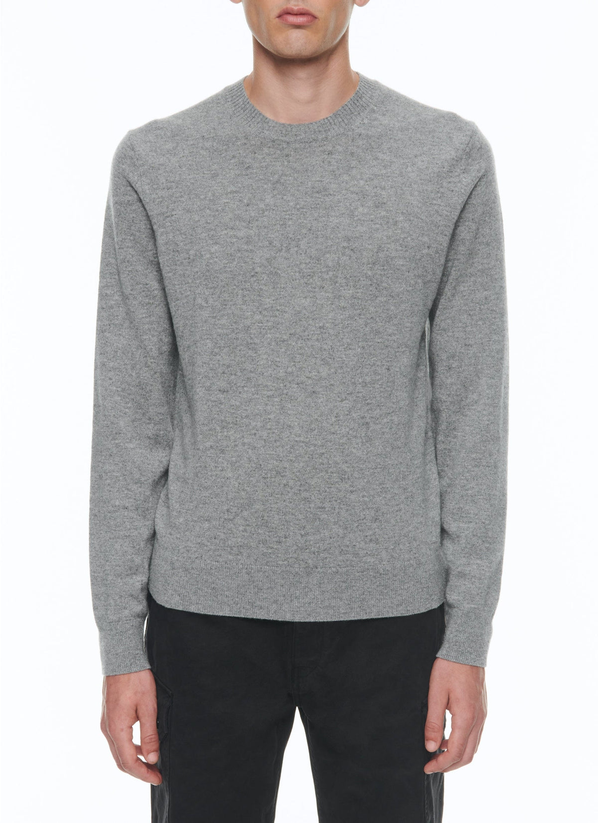 Gris Chiné Moyen Pull - Gris Chiné Moyen