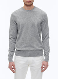 Pull col rond en laine - Perle