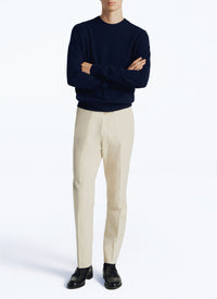 Wool round-neck jumper - Navy blue