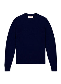 Wool round-neck jumper - Navy blue