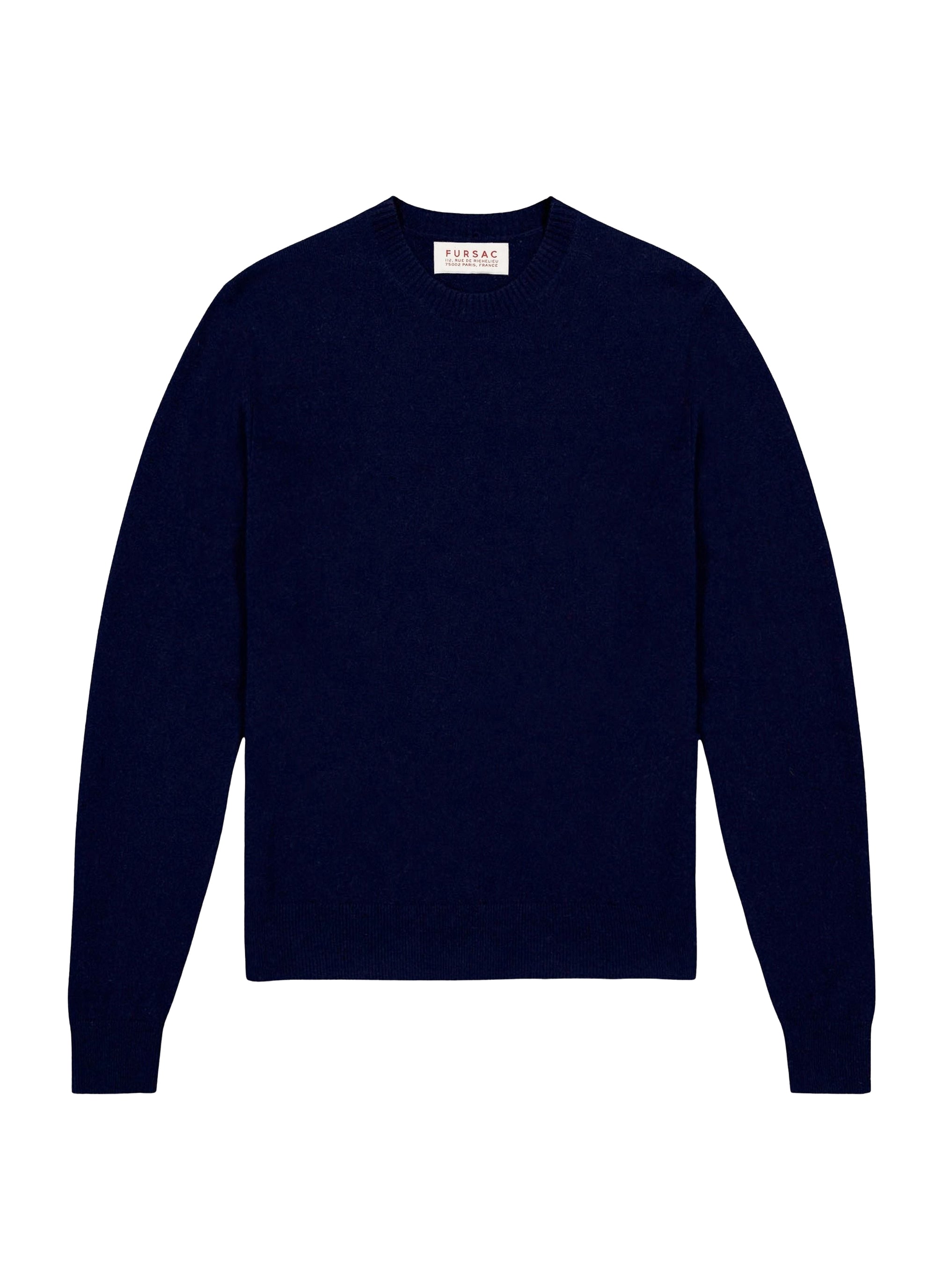 Wool round-neck jumper - Navy blue