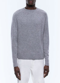 Gris Chiné Moyen Pull - Gris Chiné Moyen