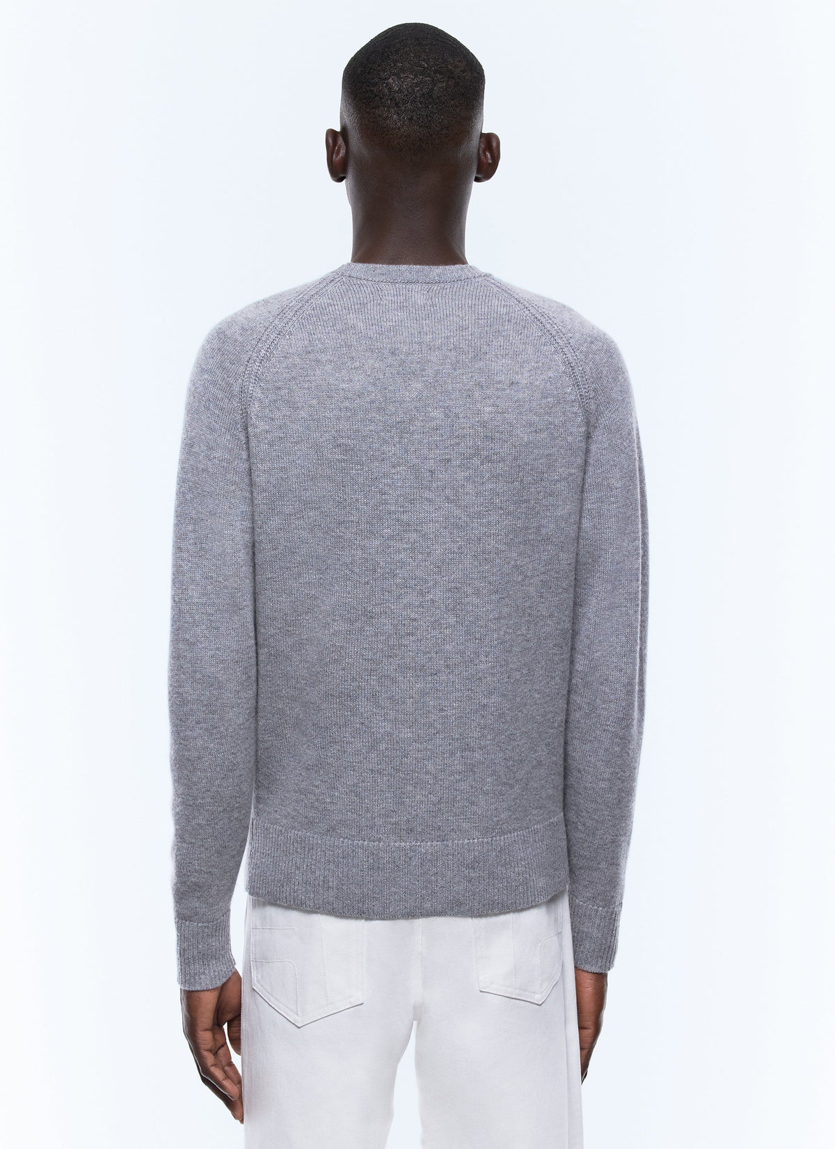 Gris Chiné Moyen Pull - Gris Chiné Moyen