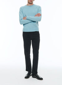 Fine knit wool jumper - Bleu Givre
