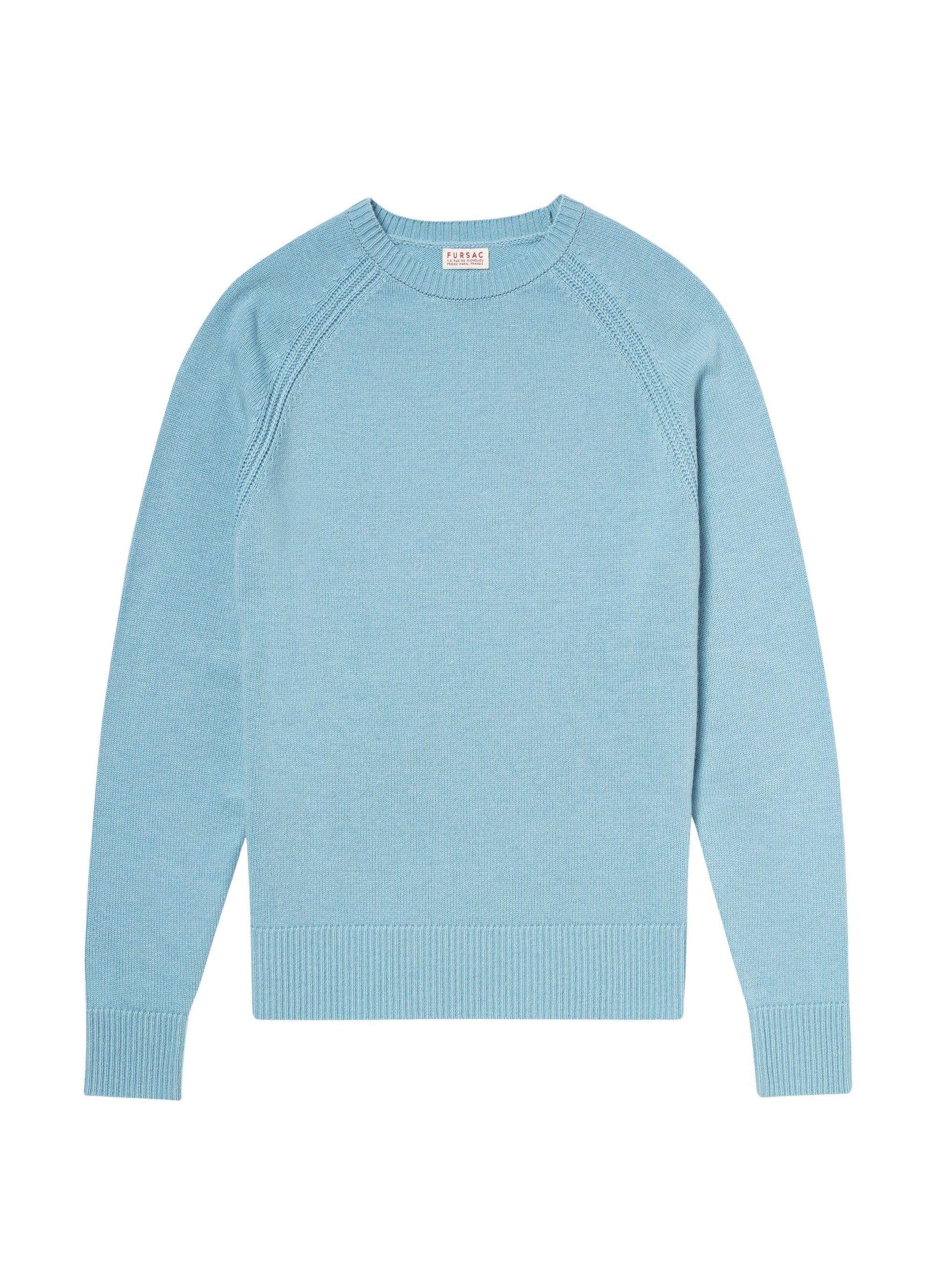 Fine knit wool jumper - Bleu Givre