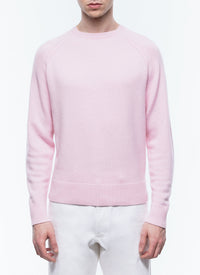 Pull fin en laine - Rose pâle