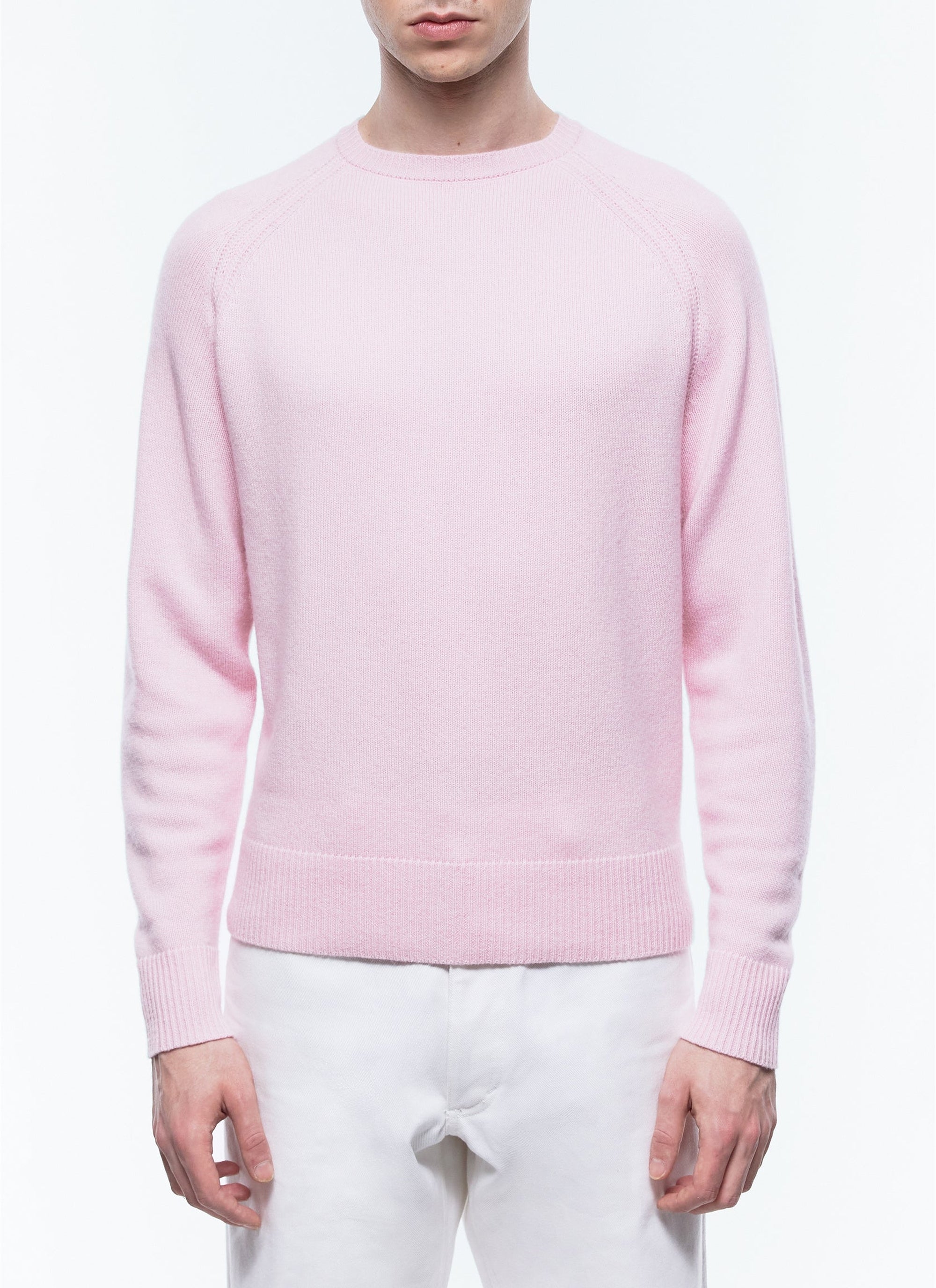 Pull fin en laine - Rose pâle