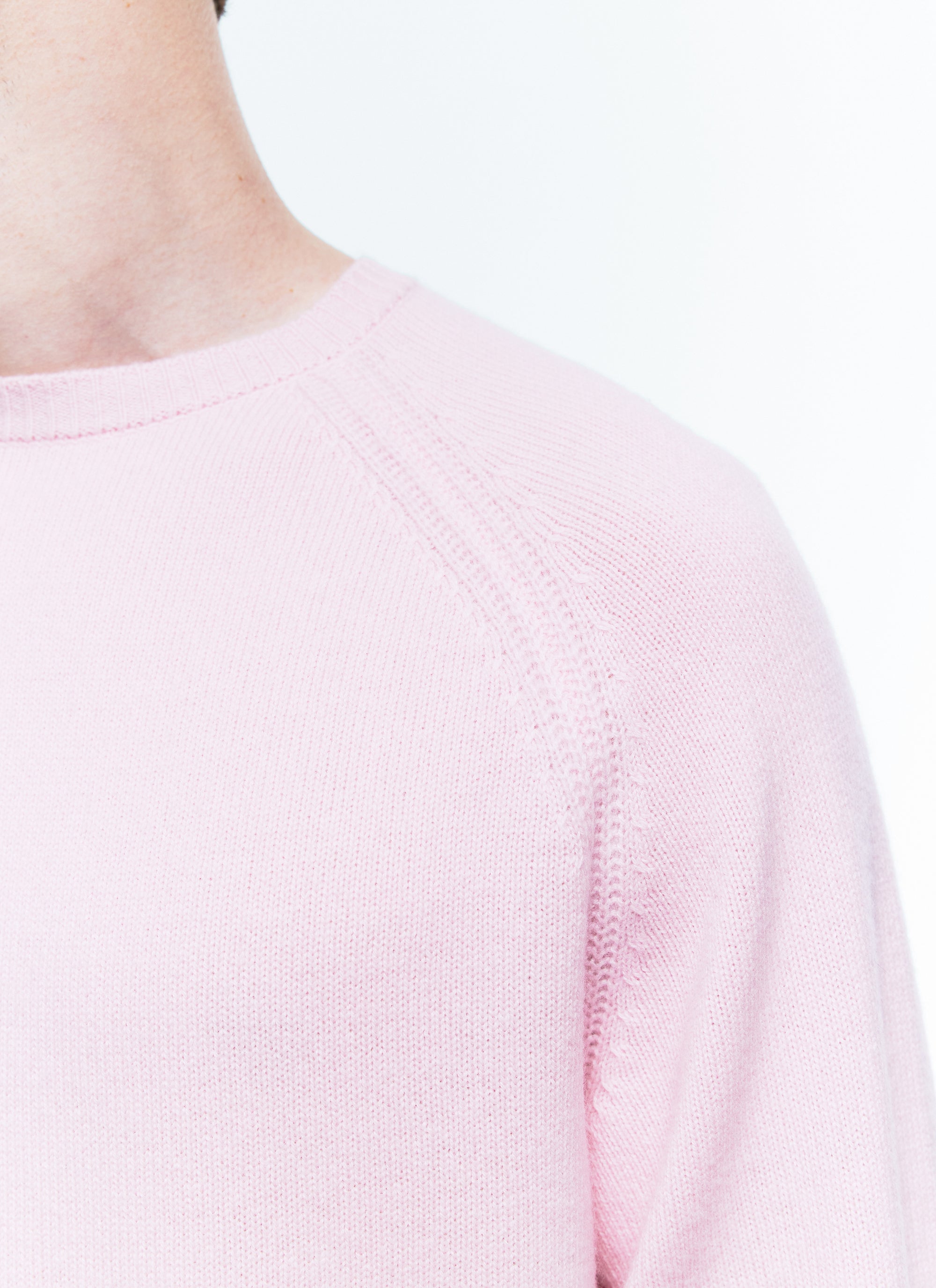 Pull fin en laine - Rose pâle