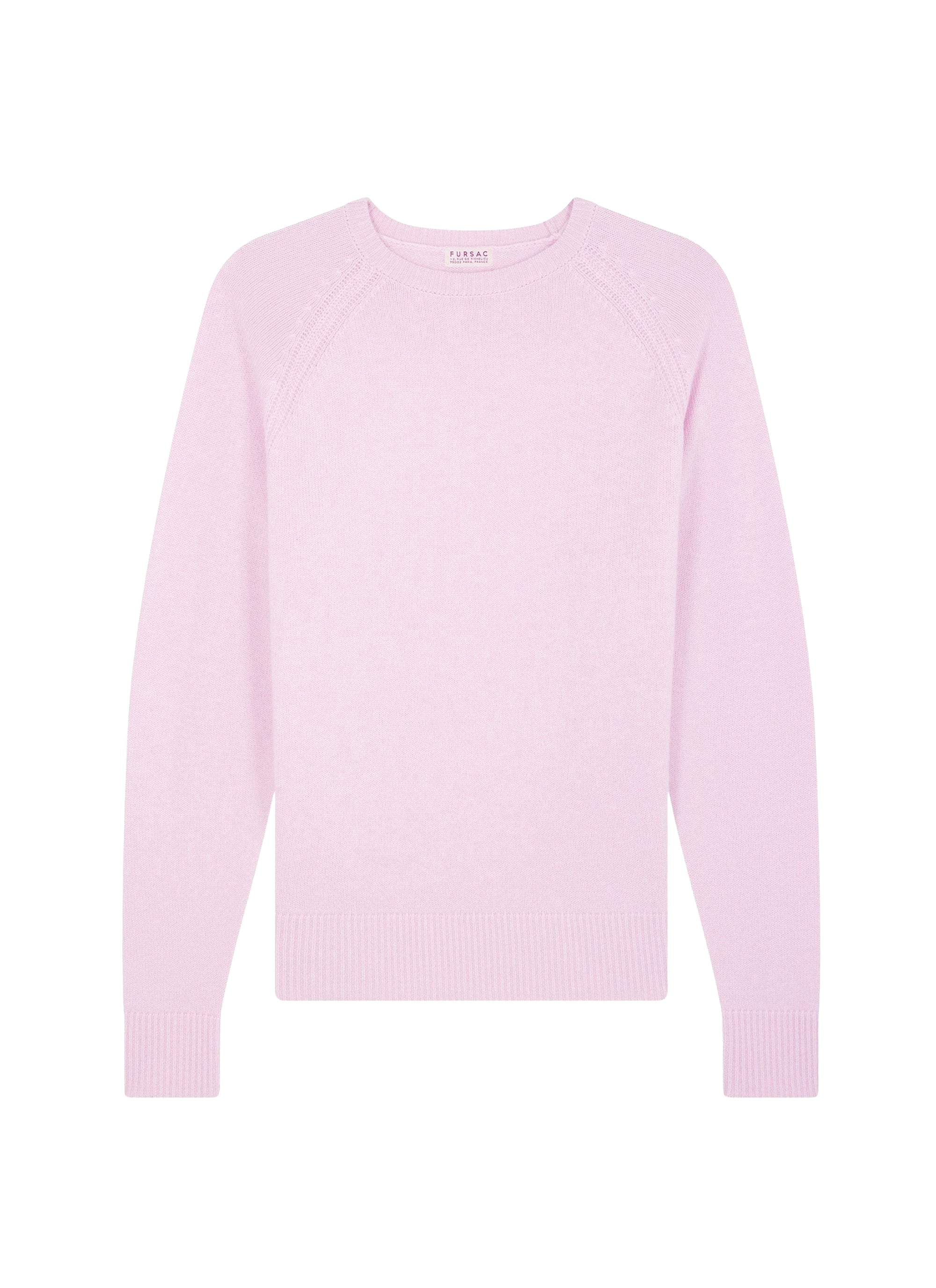 Pull fin en laine - Rose pâle