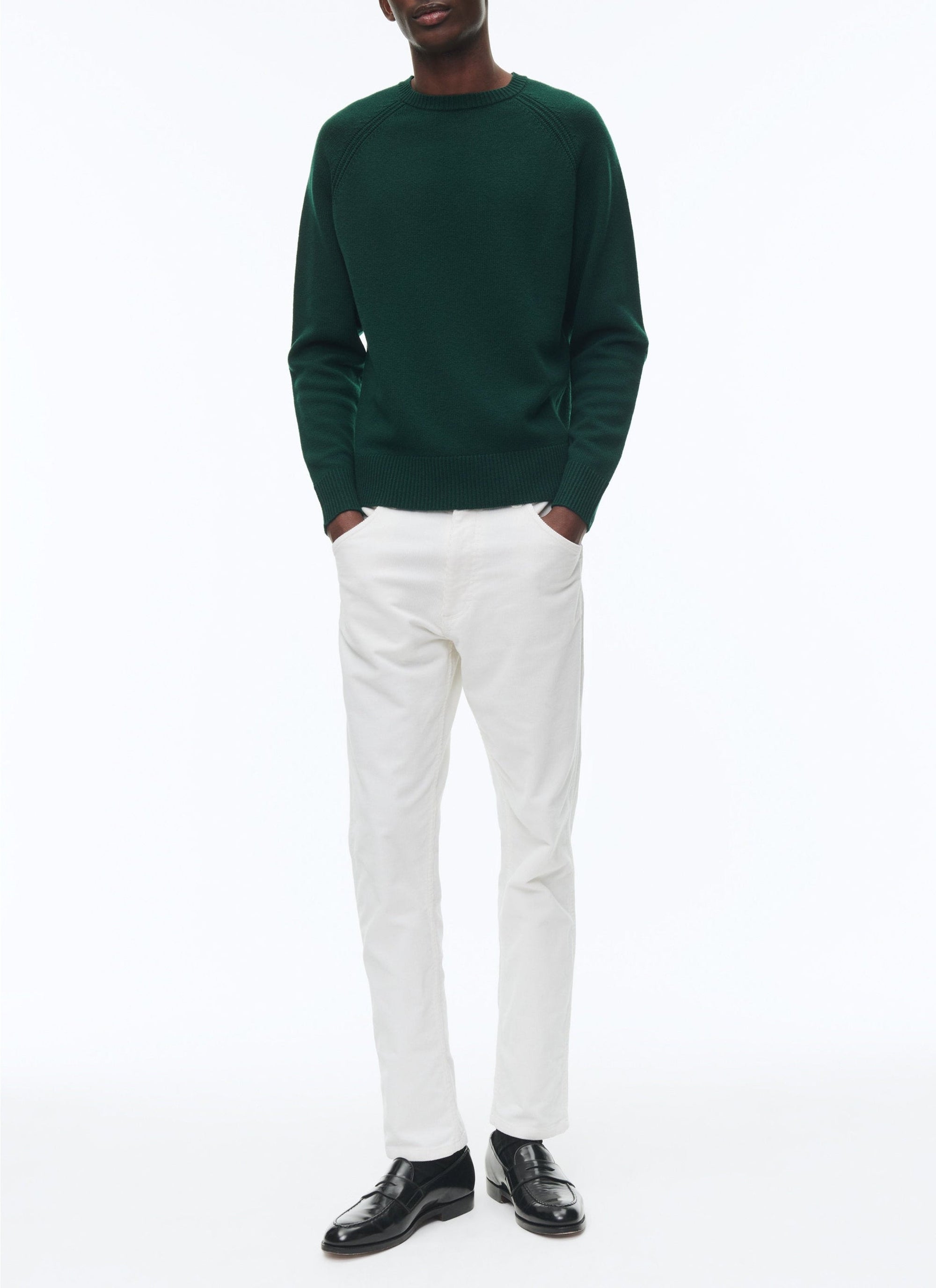 Pull à maille fine en laine - Forêt