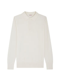 Polo en maille de coton - Écru