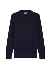 Polo en maille de coton - Marine