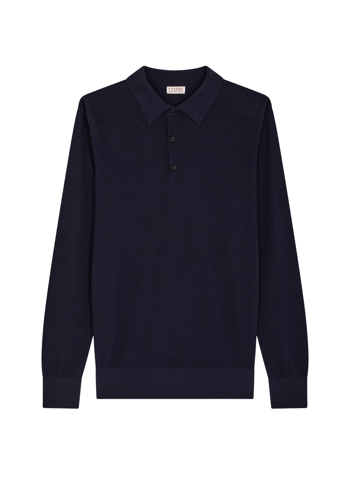 Polo en maille de coton - Marine