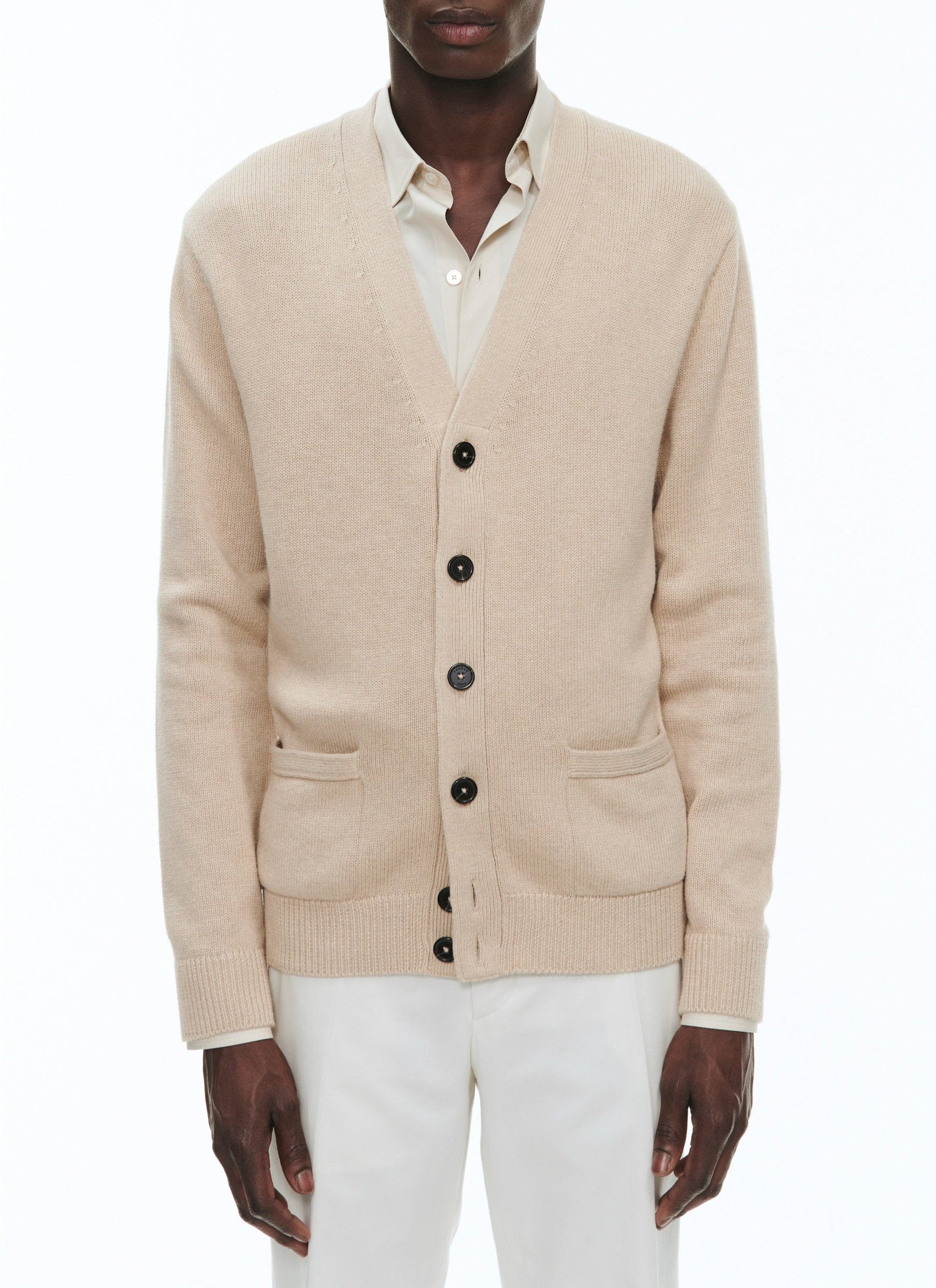 Cardigan en maille épaisse - Beige