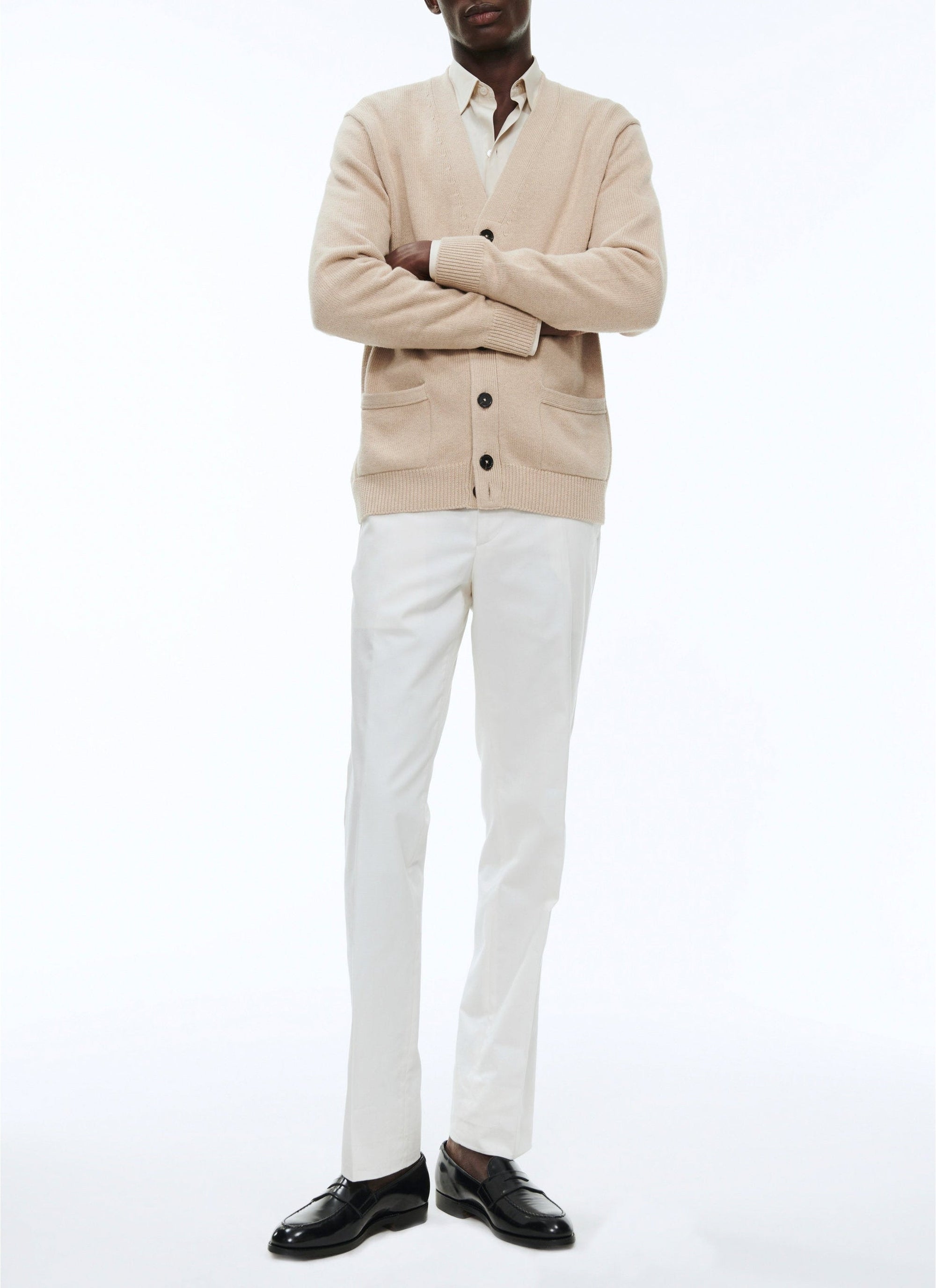 Cardigan en maille épaisse - Beige