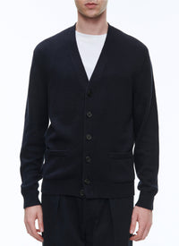 Cardigan en coton - Bleu Marine