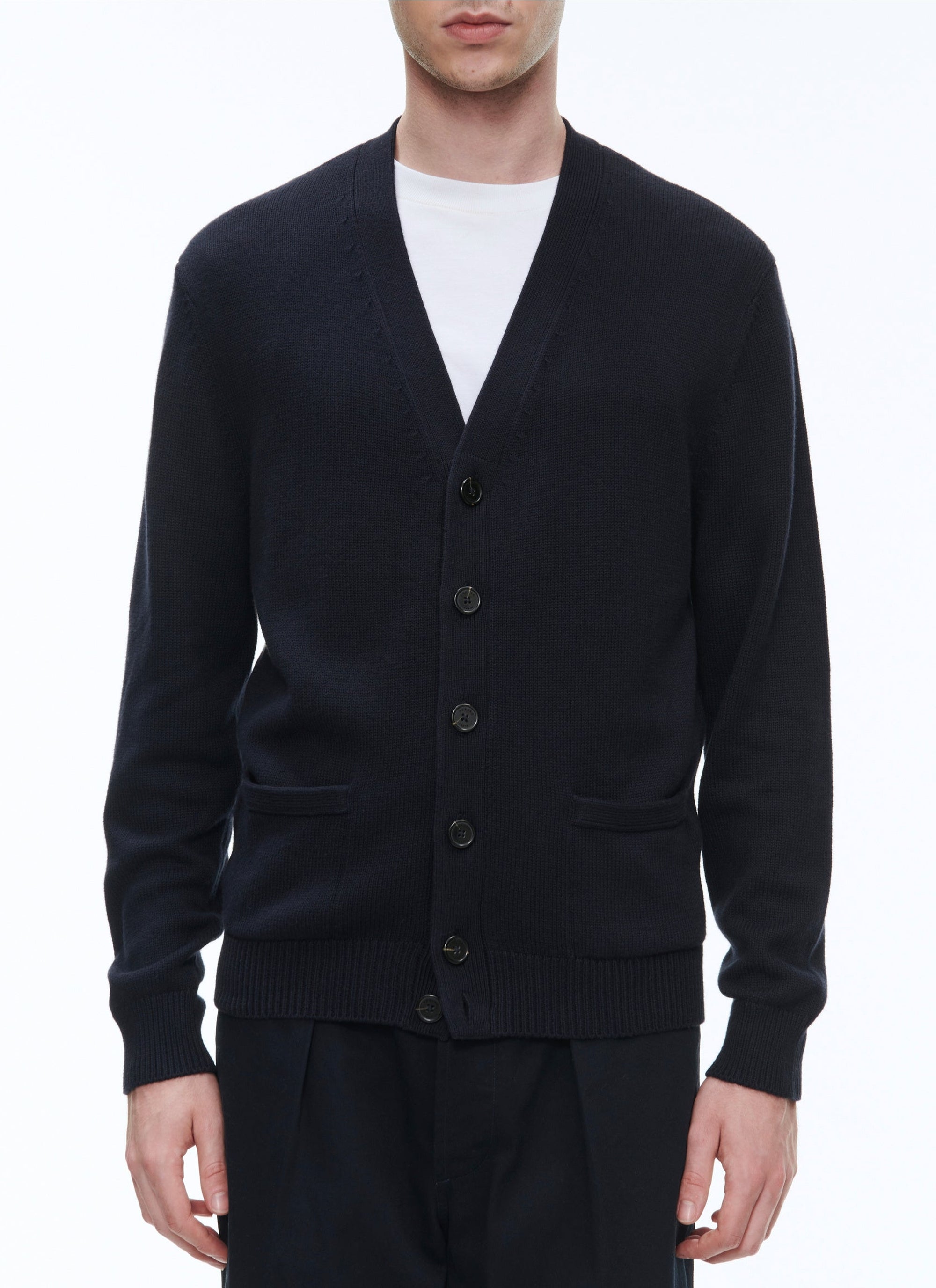 Cardigan en coton - Bleu Marine