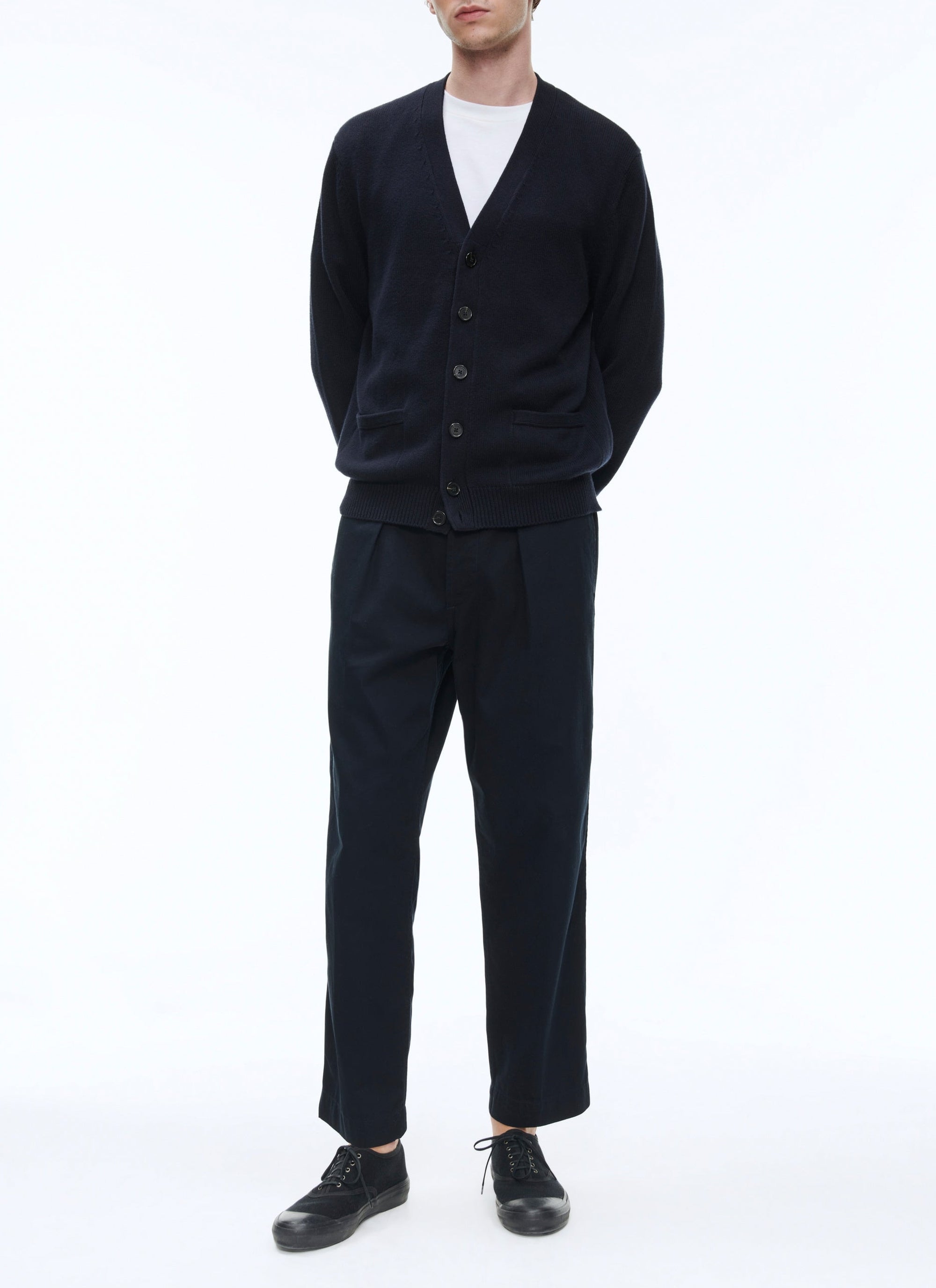 Cardigan en coton - Bleu Marine