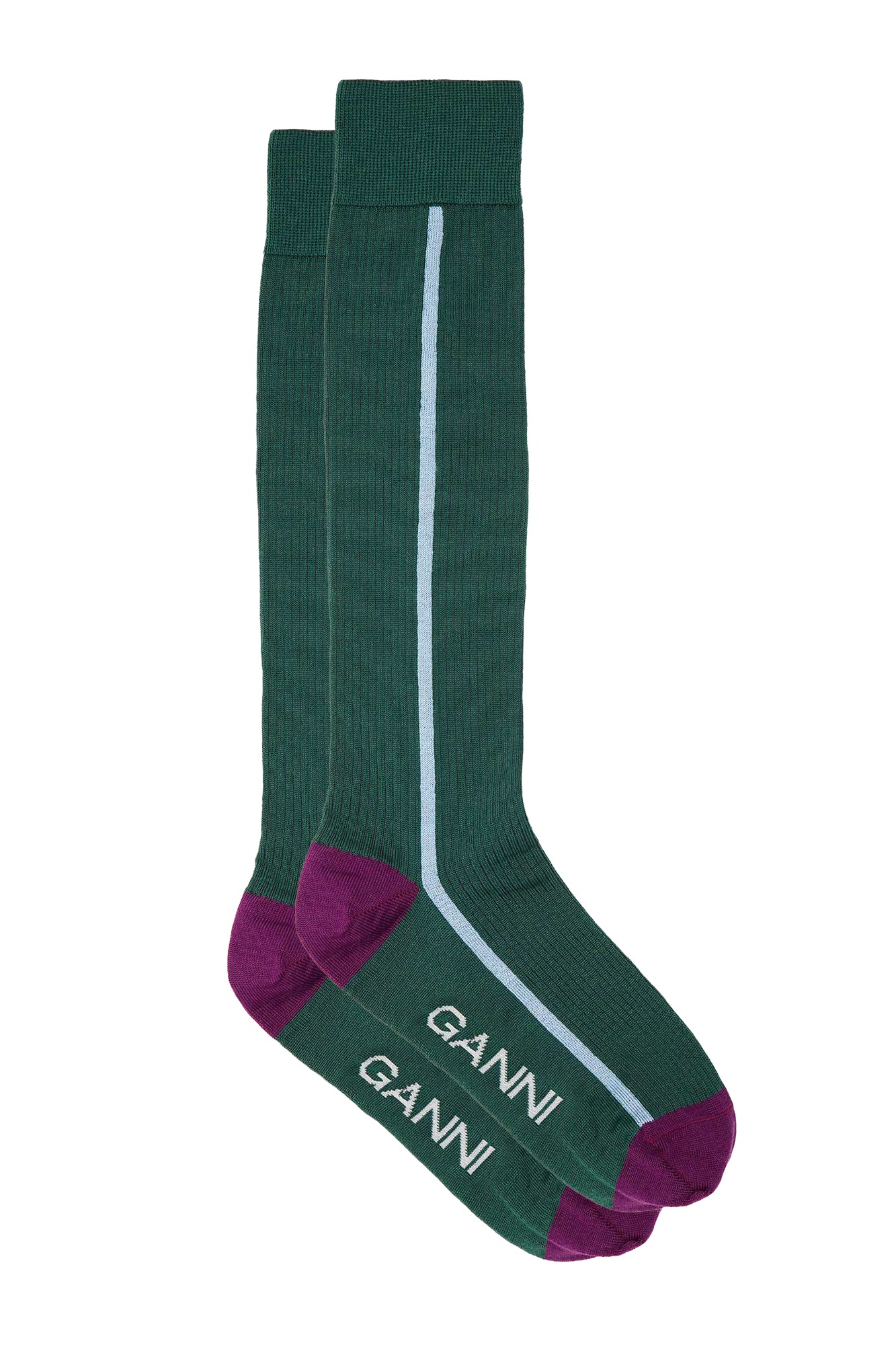 Chaussettes montantes en laine - Posy Green