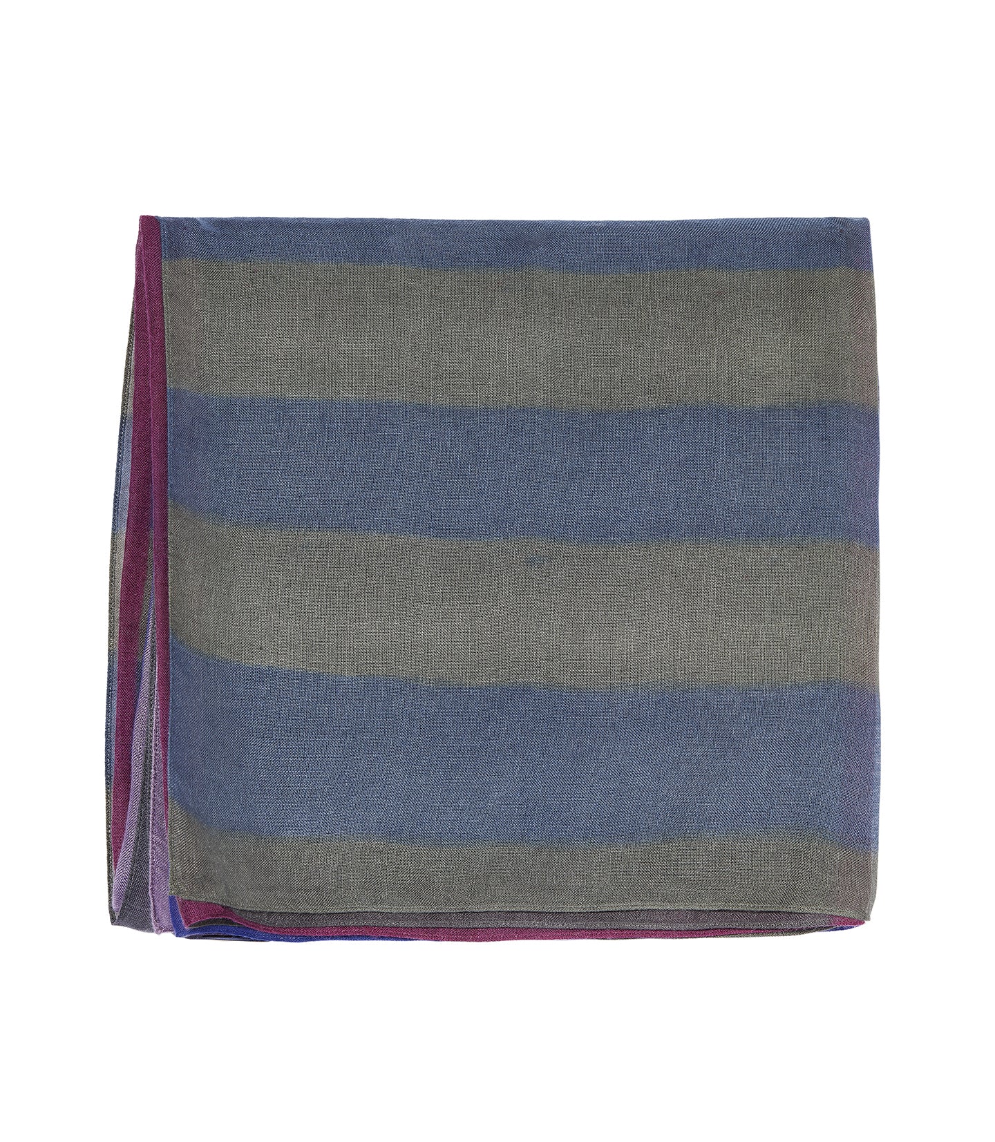 Geometric square in silk and cashmere - Multicolour