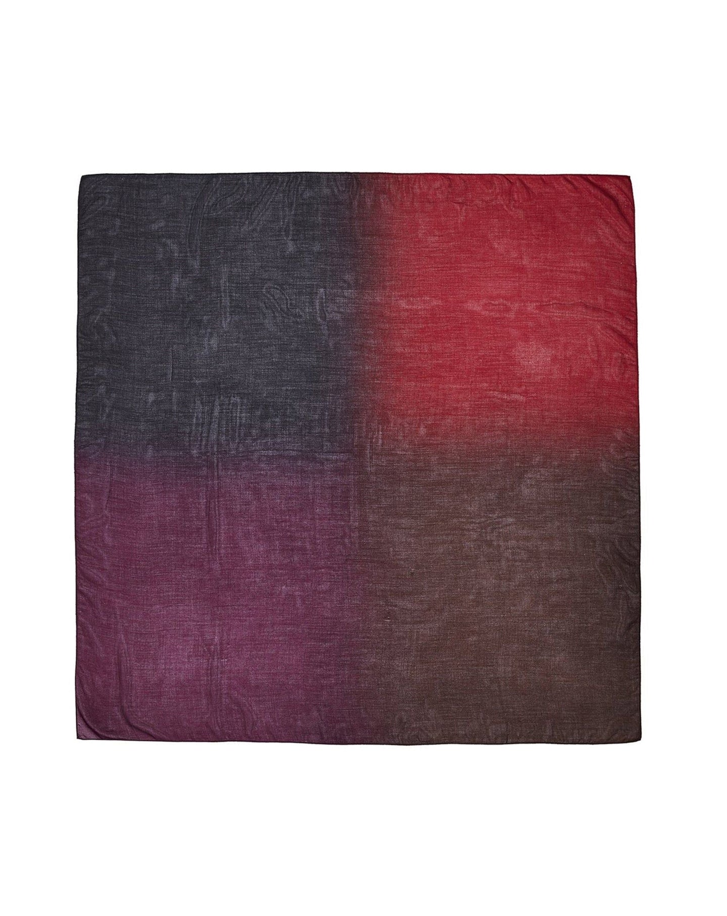 Hand-painted silk and cashmere square - Multicolour