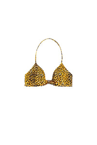 Animal print bikini top - Bright Marigold