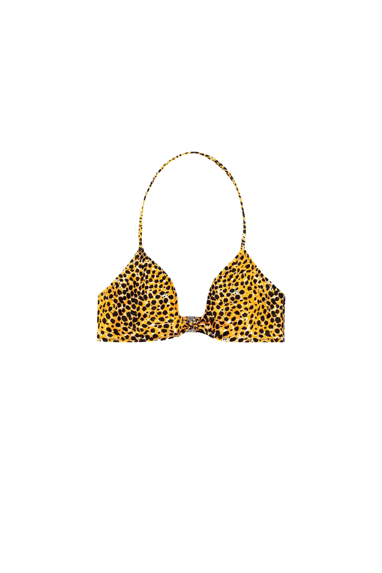 Animal print bikini top - Bright Marigold