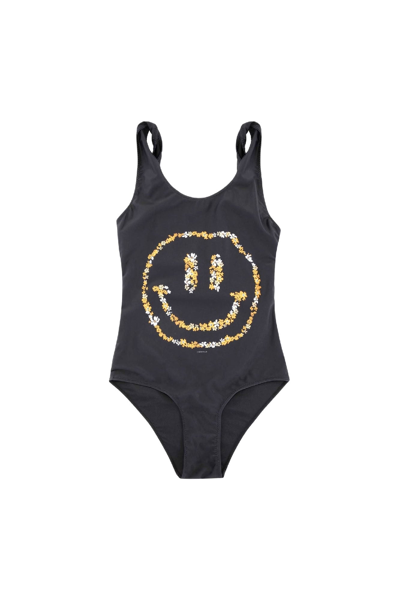 Maillot une pièce à smiley - Black