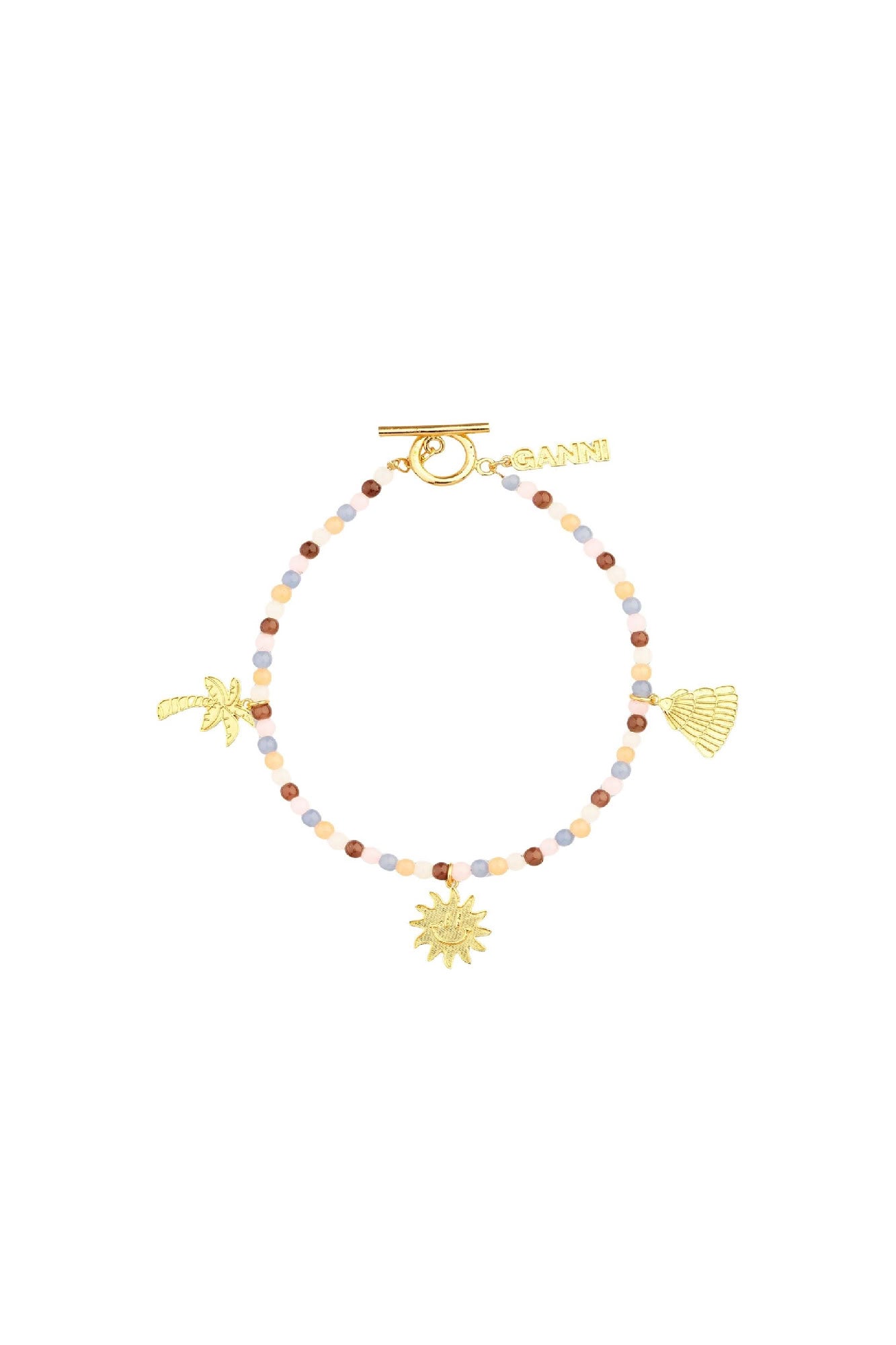Bracelet de cheville à breloques en perles - Multicolour
