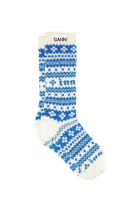 Chaussettes hautes en laine - Egret