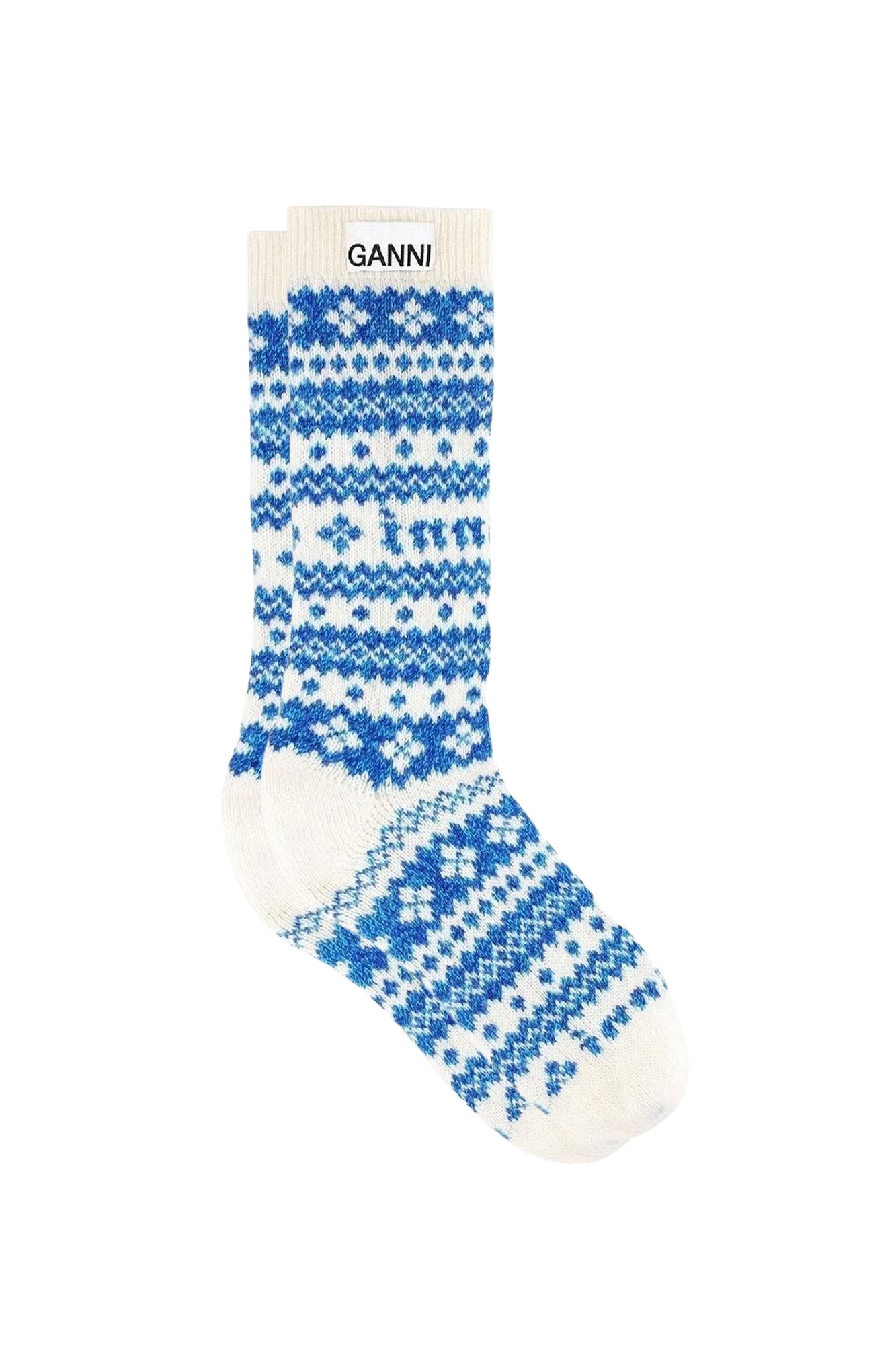 Chaussettes hautes en laine - Egret