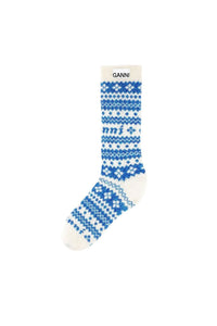 Chaussettes hautes en laine - Egret