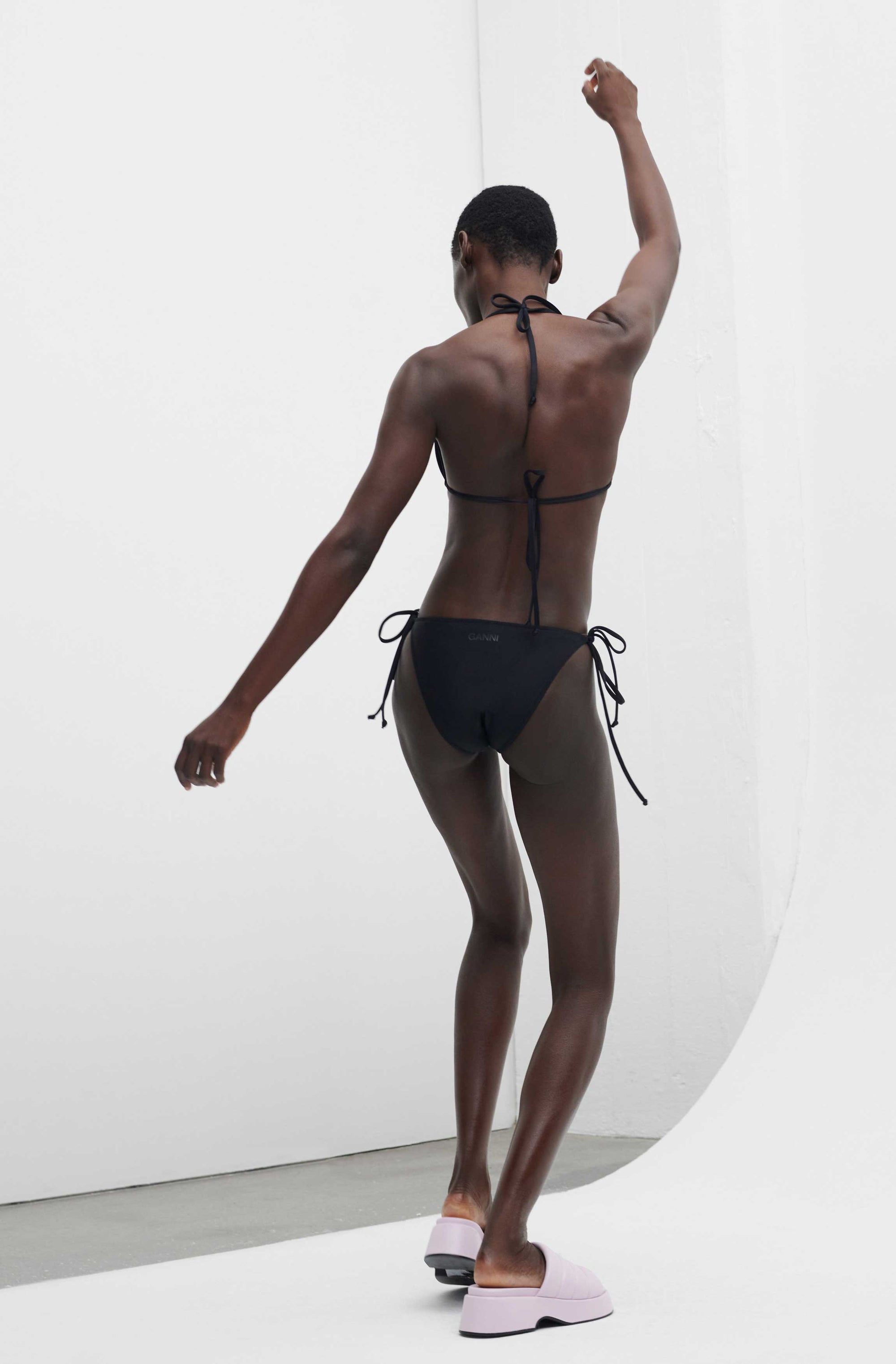 Haut de bikini à cordons - Black