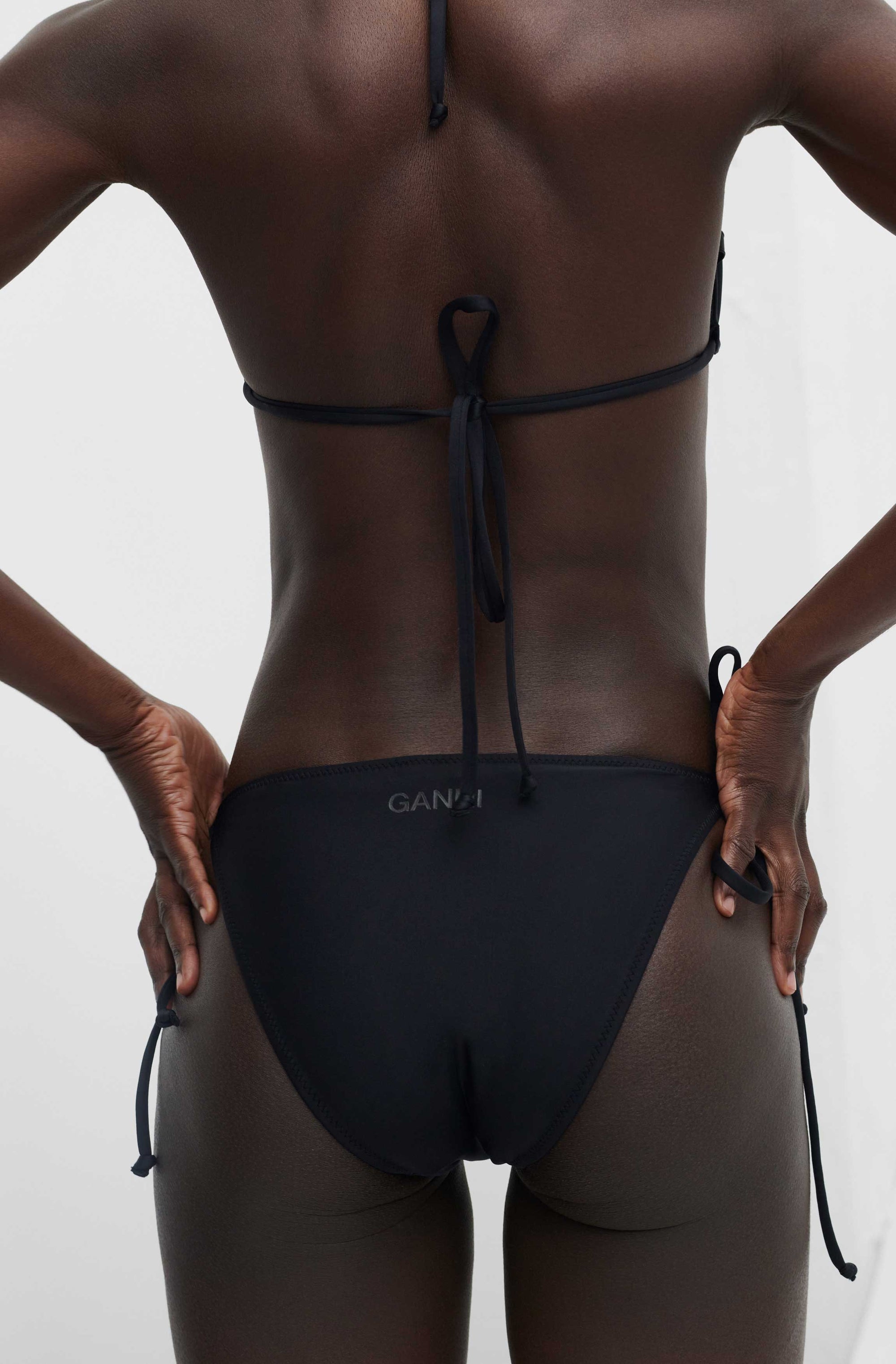 Haut de bikini à cordons - Black