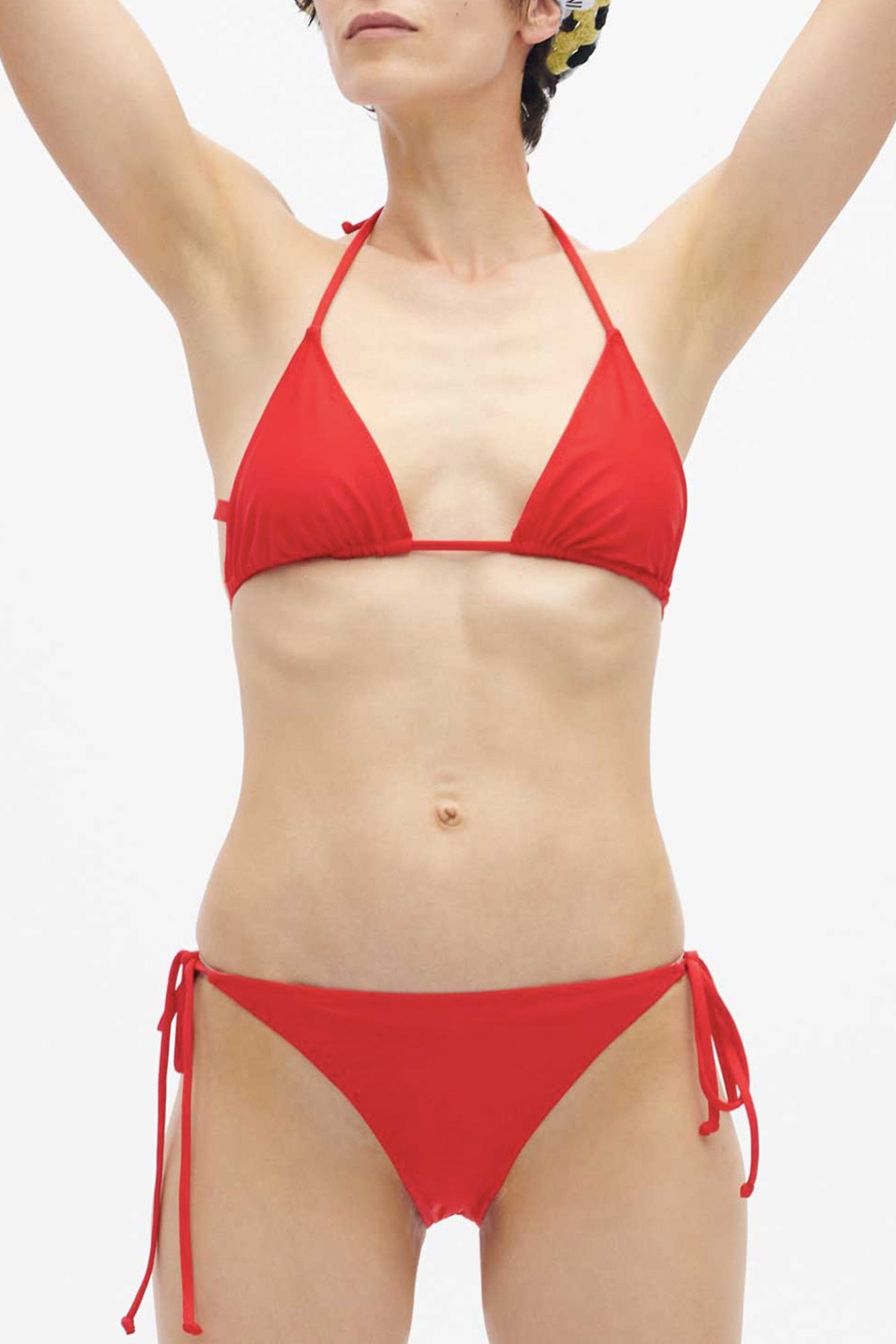 Haut de bikini à cordons - High Risk Red