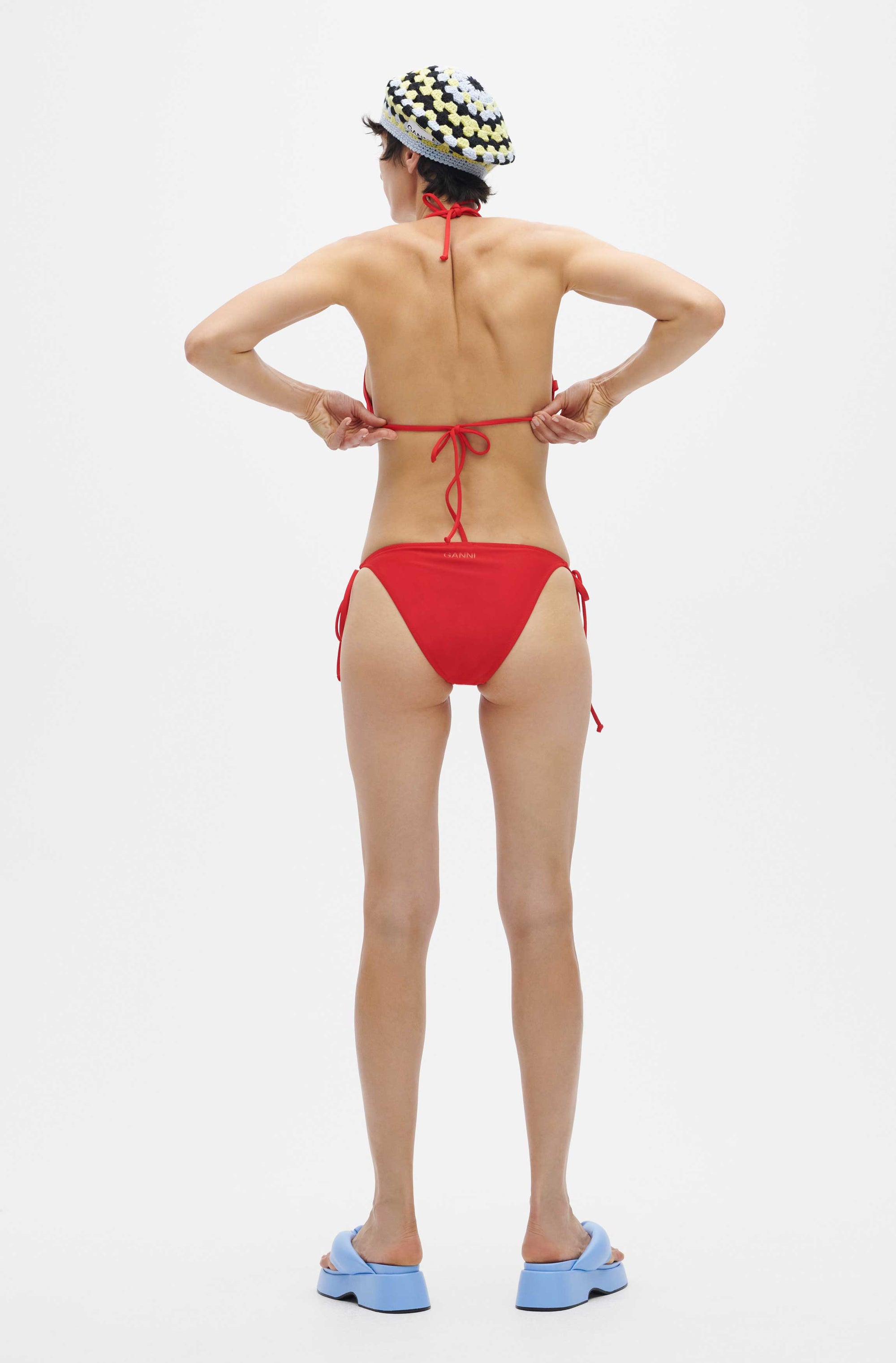 Haut de bikini à cordons - High Risk Red